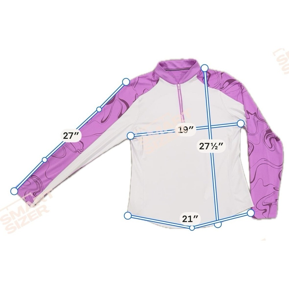 Under Armour Pink White Quarter Zip Pullover Womens Large (Preloved) - Picture 2 of 5